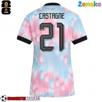 Ženske Nogometnih dresov Belgija Timothy Castagne #21 Gostujoči SP 2026 Kratki rokavi